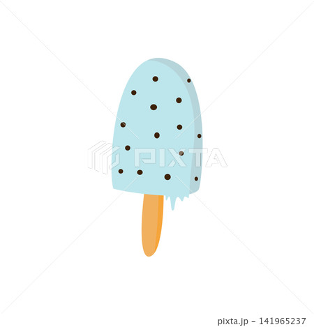 チョコミントアイスバーのイラスト チョコミントアイスバーのイラスト 141965237