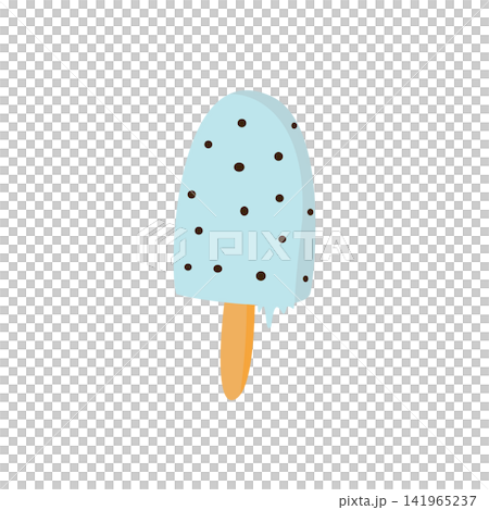 チョコミントアイスバーのイラスト チョコミントアイスバーのイラスト 141965237