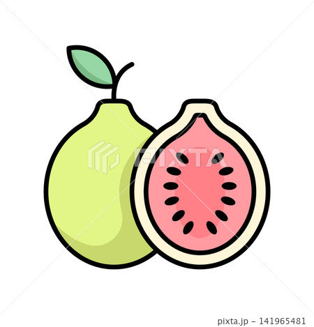 guava fruit icon vector design template in white background 141965481