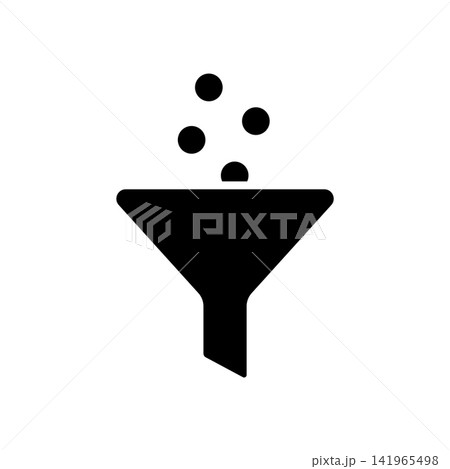 funnel filter icon vector design template in white background 141965498