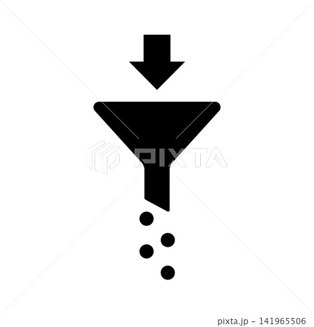 funnel filter icon vector design template in white background funnel filter icon vector design template in white background 141965506