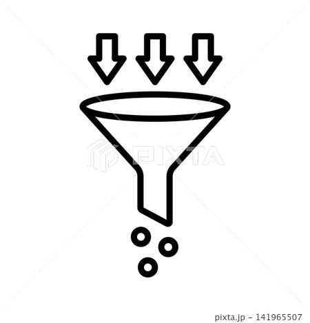 funnel filter icon vector design template in white background 141965507