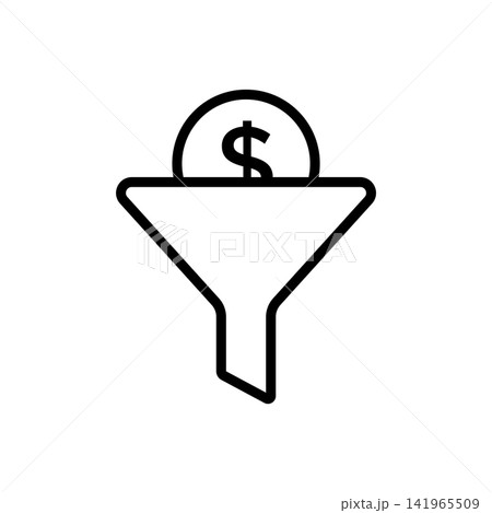 funnel filter icon vector design template in white background funnel filter icon vector design template in white background 141965509