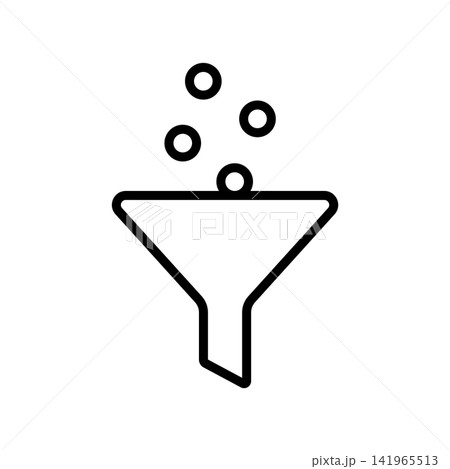 funnel filter icon vector design template in white background 141965513