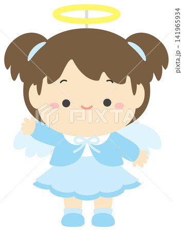 ハロウィンの天使の仮装をした子供のベクターイラスト ハロウィンの天使の仮装をした子供のベクターイラスト 141965934