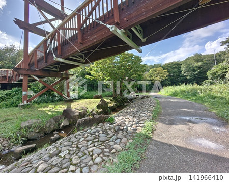 神奈川県大和市 泉の森公園 谷川 森林 貯水池 橋 水車 引地川 水源地 特別緑地保全 神奈川県大和市 泉の森公園 谷川 森林 貯水池 橋 水車 引地川 水源地 特別緑地保全 141966410