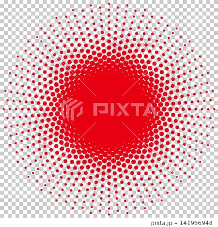 Red dots that change size from large to small Red dots that change size from large to small 141966948