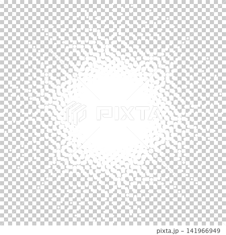White dots that change in size from large to small. White dots that change in size from large to small. 141966949