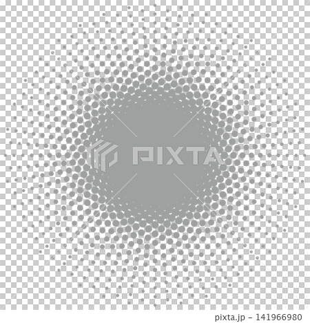 Gray dots that change size from large to small Gray dots that change size from large to small 141966980