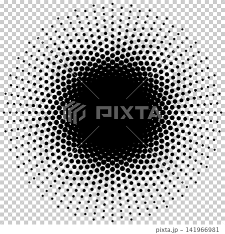 Black dots that change size from large to small. Black dots that change size from large to small. 141966981