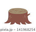 シンプルな切った切り株のイラスト 141968254