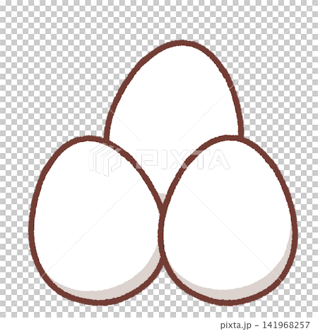 A simple illustration of a white egg 141968257