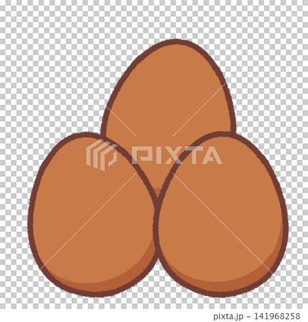A simple illustration of a brown egg A simple illustration of a brown egg 141968258