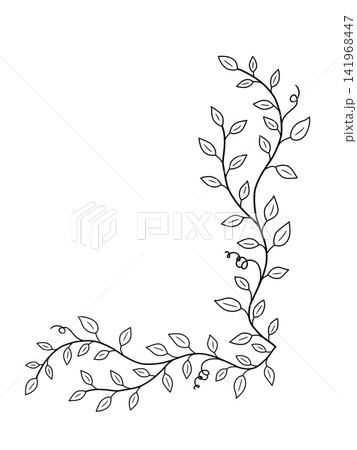 Botanical Corner Frame Vector 141968447