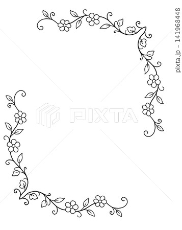 Botanical Corner Border Vector Botanical Corner Border Vector 141968448