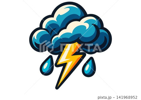 icon sticker realistic design on paper cloud icon sticker realistic design on paper cloud 141968952