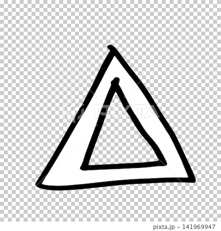 手描き風のサンカク・△ 記号 141969947
