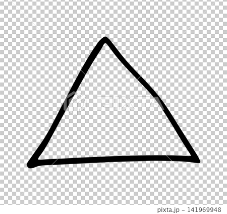 手描き風のサンカク・△ 記号 02 141969948