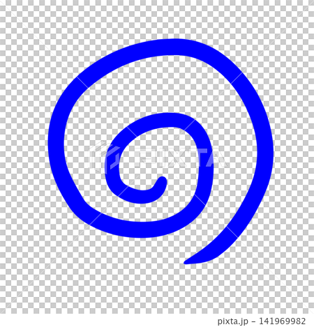Hand-drawn style swirling circles/swirls in blue Hand-drawn style swirling circles/swirls in blue 141969982