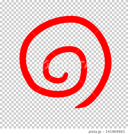 Hand-drawn style swirling circles/swirls in red Hand-drawn style swirling circles/swirls in red 141969983