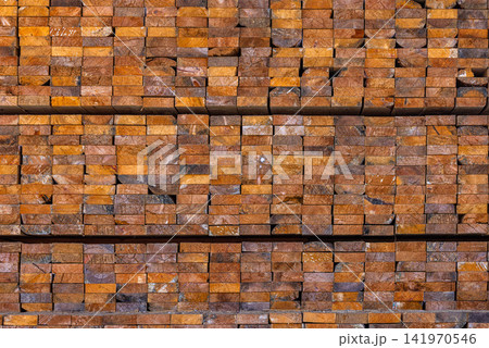 Stacked Lumber Background Texture Stacked Lumber Background Texture 141970546