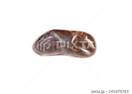 Macro mineral stone jasper on a white background 141970763