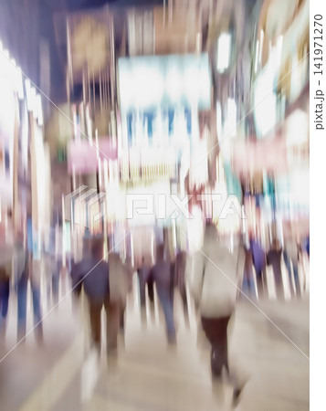 People, walking and town with motion blur at night of busy street with lights in New York City. Group, community or pedestrians moving on road in late evening, town square or urban area with crowd People, walking and town with motion blur at night of busy street with lights in New York City. Group, community or pedestrians moving on road in late evening, town square or urban area with crowd 141971270