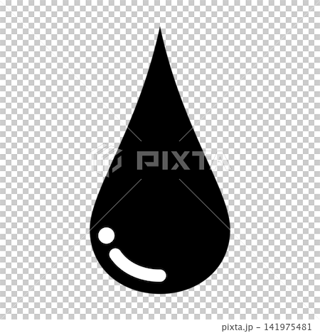 Silhouette illustration of a raindrop Silhouette illustration of a raindrop 141975481