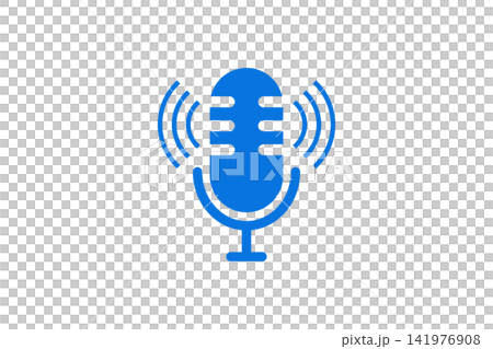 Microphone Icon for Podcasting, Audio Broadcast and Voice Recording Symbol Microphone Icon for Podcasting, Audio Broadcast and Voice Recording Symbol 141976908
