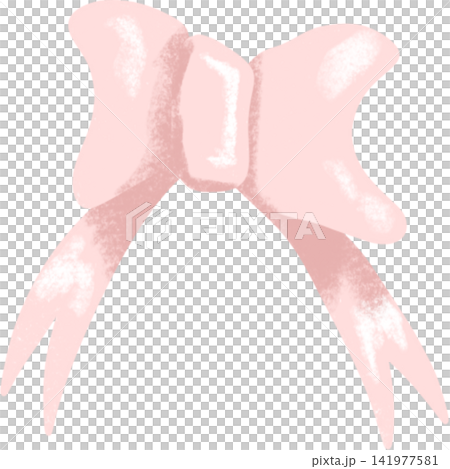 Pink pastel ribbon bow Clipart Pink pastel ribbon bow Clipart 141977581