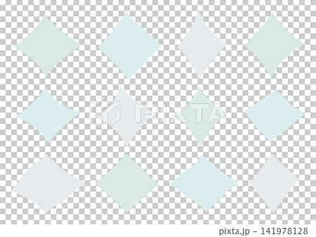 一組閃閃發光的手繪菱形圖案(藍色、綠色和灰色)。 一組閃閃發光的手繪菱形圖案(藍色、綠色和灰色)。 141978128