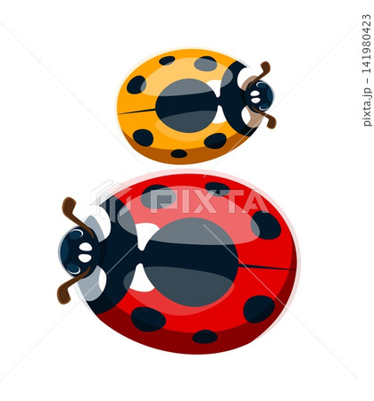 Ladybug font cartoon number 8 eight. Cute ladybug beetle typeface figure, garden lady bug type vector digit. Red ladybird typography number or spring cute red and yellow insect font numeral symbol Ladybug font cartoon number 8 eight. Cute ladybug beetle typeface figure, garden lady bug type vector digit. Red ladybird typography number or spring cute red and yellow insect font numeral symbol 141980423
