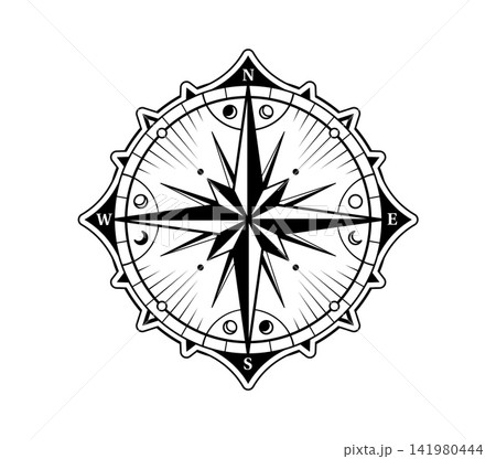 Vintage geography map compass direction symbol. Old geography map monochrome element, vintage historical discovery era direction symbol. Medieval pirate treasure cartography compass Vintage geography map compass direction symbol. Old geography map monochrome element, vintage historical discovery era direction symbol. Medieval pirate treasure cartography compass 141980444