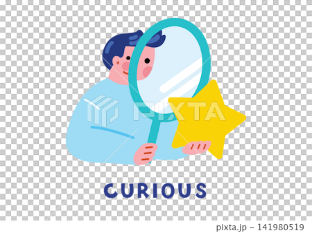 ポジティブな感情を表す英語学習用イラスト ポジティブな感情を表す英語学習用イラスト 141980519
