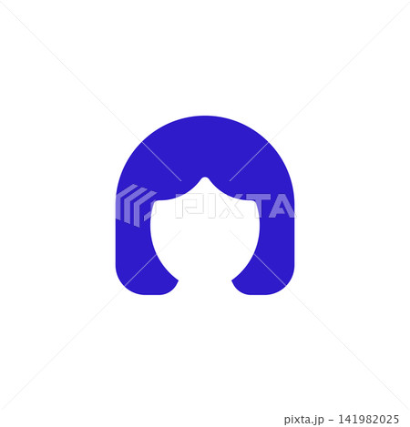 Woman Hair Outline Vector Icon Woman Hair Outline Vector Icon 141982025