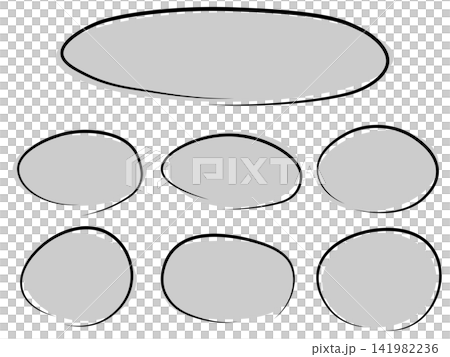 Simple frame material for decorating text - gray circle Simple frame material for decorating text - gray circle 141982236
