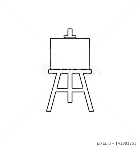 easel outline icon for art painting and creative studio themes 141983253