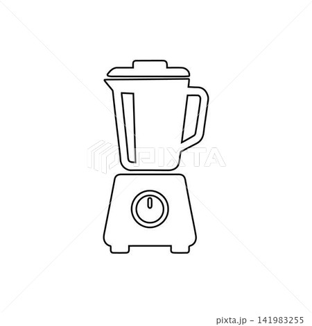 electric blender outline isolated on white background 141983255