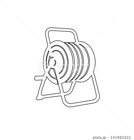 garden hose reel outline icon irrigation watering equipment illustration garden hose reel outline icon irrigation watering equipment illustration 141983322