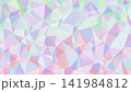 青と紫のホログラム風ポリゴンデザイン幾何学模様背景 141984812