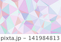 青と紫のホログラム風ポリゴンデザイン幾何学模様背景 141984813