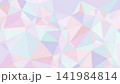 青と紫のホログラム風ポリゴンデザイン幾何学模様背景 141984814