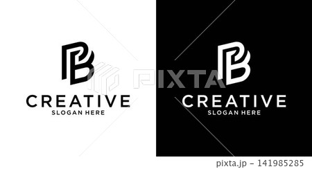 PB or BP initial letter logo design vector 141985285