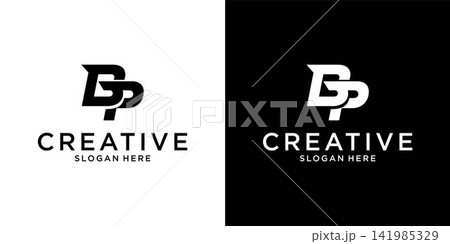 PB or BP initial letter logo design vector 141985329