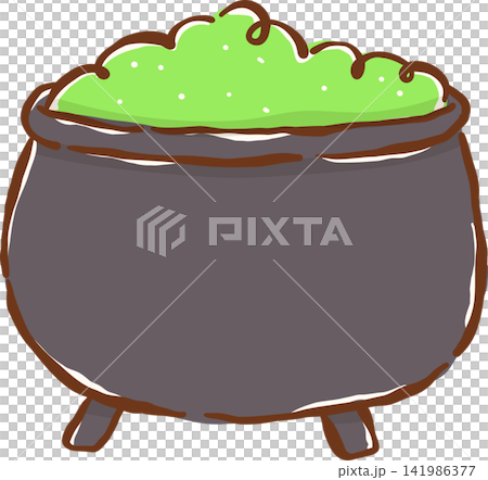 Witch Cauldron Hand Drawn Illustration Witch Cauldron Hand Drawn Illustration 141986377