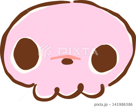 Cute Pink Skull Hand Drawn Illustration Cute Pink Skull Hand Drawn Illustration 141986386