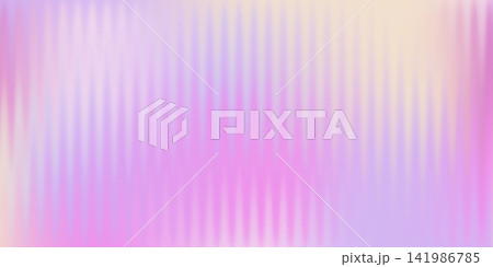 Ribbed glass gradient background with pastel holographic texture. Abstract pink polycarbonate surface with soft wavy color gradation. Corrugated iridescent vector illustration Ribbed glass gradient background with pastel holographic texture. Abstract pink polycarbonate surface with soft wavy color gradation. Corrugated iridescent vector illustration 141986785