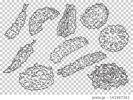 一組10幅用墨水筆觸繪製的蛋彩畫插圖。 141987161