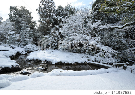 雪の積もった無鄰菴 雪の積もった無鄰菴 141987682
