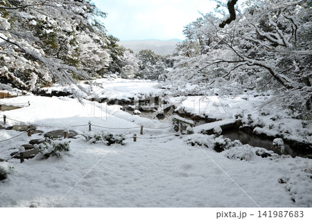 雪の積もった無鄰菴 雪の積もった無鄰菴 141987683